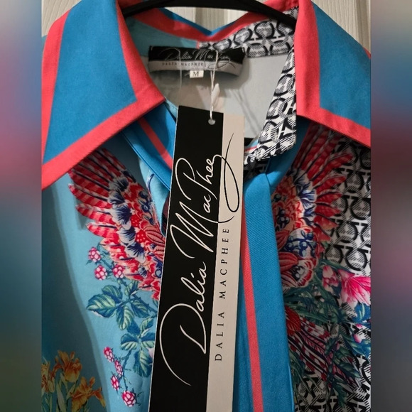 NWT Dalia Macphee Last Chancedalia Macphee Floral Patchwork Dress, Size Medium. - Picture 12 of 15